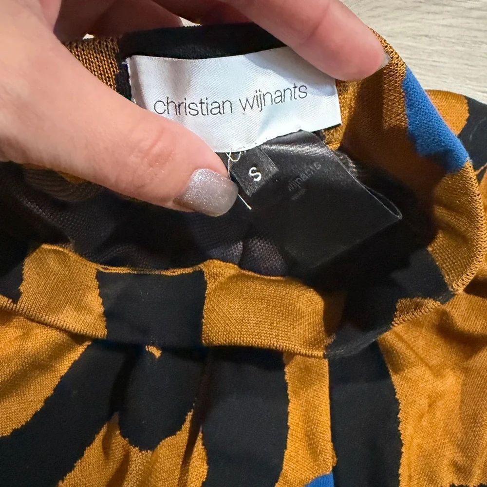 Christian Wijnants Abstract Patterned‎ Skirt in Mustard and Black